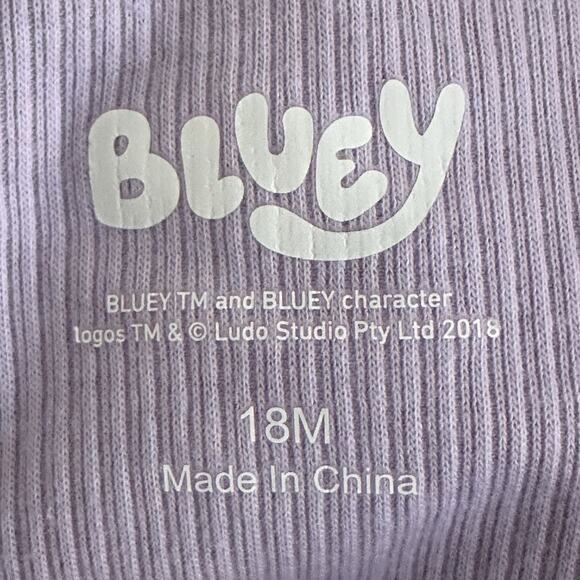 Bluey Baby Girls Graphic Tutu Dress with Short Sleeves 18 Months Purple New - Picture 9 of 9